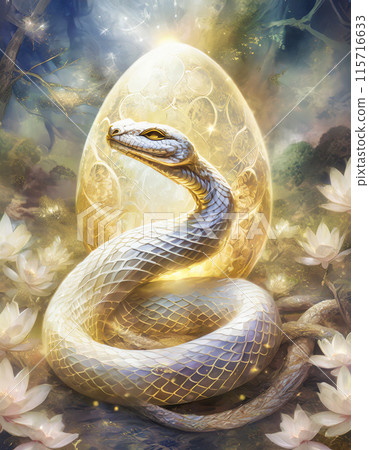 蛇拿著金蛋，生成 AI AI 影像 115716633