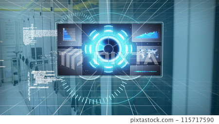 Image of data processing and 5g over servers 115717590