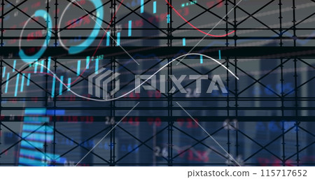 Image of scaffolding, financial data processing and statistics Image of scaffolding, financial data processing and statistics 115717652