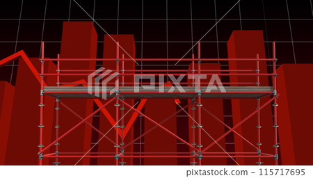 Image of scaffolding, financial data processing and statistics Image of scaffolding, financial data processing and statistics 115717695