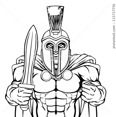 Spartan Trojan Sports Mascot 115717756