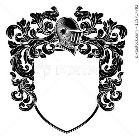Coat of Arms Crest Knight Medieval Shield Heraldry 115717792