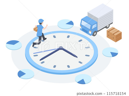 時間緊迫，不停奔跑的送貨員 115718154