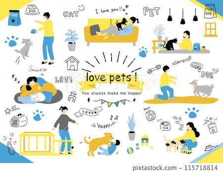 People who enjoy living with pets People who enjoy living with pets 115718814