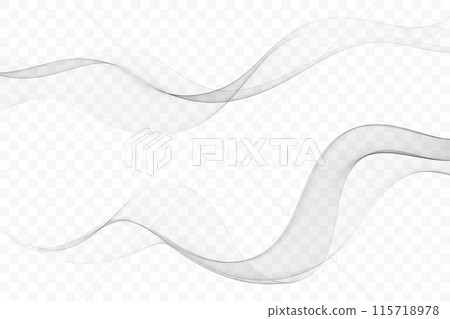 Smooth gradient lines of soft gray smoke. Design element 115718978
