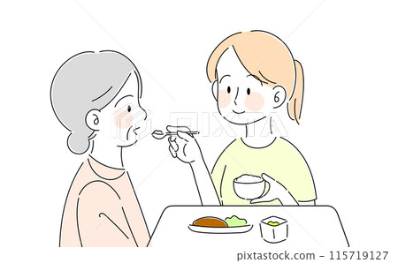 有人幫忙做菜的插圖 有人幫忙做菜的插圖 115719127