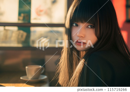 女人轉身“AI生成圖像” 115719266