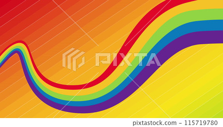 Image of rainbow over gradient background 115719780