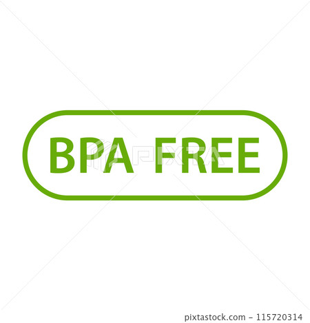 BPA FREE  bisphenol A and phthalates free icon vector non toxic plastic sign for graphic design, logo, website, social media, mobile app, UI illustration 115720314