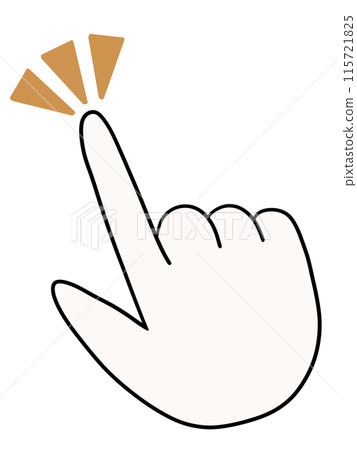 Pushing/Pointing Hand (White) Sunburst (Orange 2) 115721825