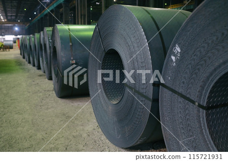 Steel coils rolled in the steel plant Steel coils rolled in the steel plant 115721931