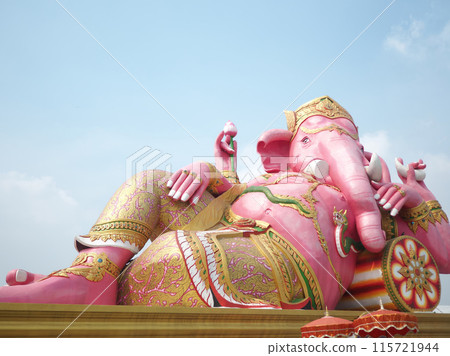 Ganesha statue which is the elephant god revered in Hinduism Ganesha statue which is the elephant god revered in Hinduism 115721944
