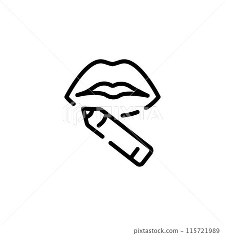 Beauty Lip Pencil and Cosmetic Icons. Lip Liner and Makeup Precision Tools. Beauty Lip Pencil and Cosmetic Icons. Lip Liner and Makeup Precision Tools. 115721989