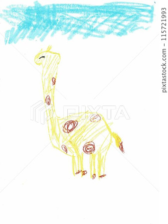 Giraffe drawn by a 7 year old 115721993