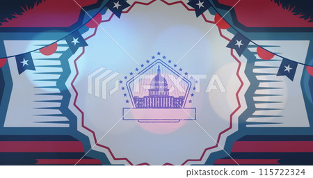 Image of cotillion and usa flags over capitol and bokeh Image of cotillion and usa flags over capitol and bokeh 115722324