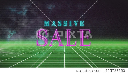 Image of massive sale text over shapes 115722360