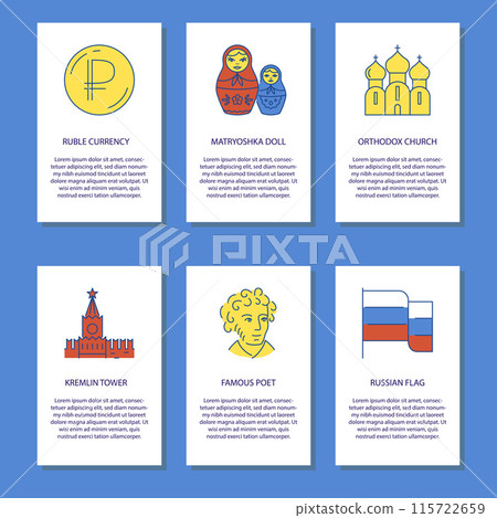 Banner template with Russian national symbols 115722659