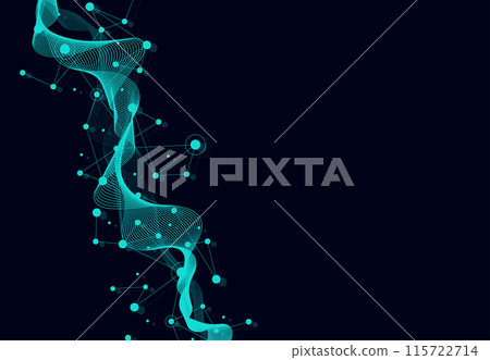 Abstract technology dot and line connection digital global business concept design background. Social network communication. Vector illustration 115722714