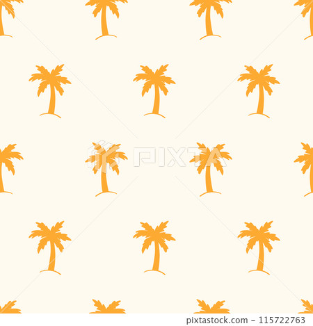 Palm tree vector seamless pattern. Tropical print 115722763