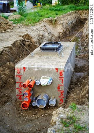 Cable/electric wire joint trench/burial work 115722868