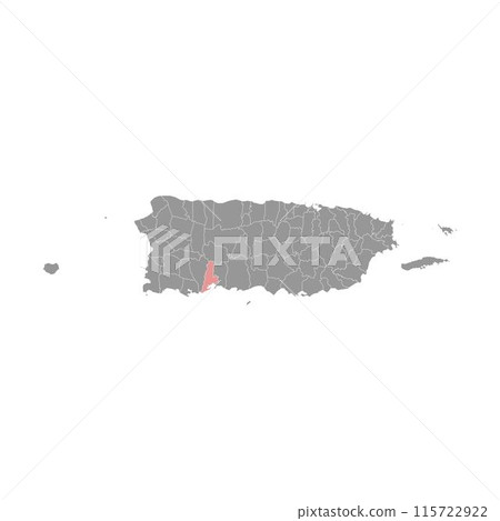 Guayanilla map, administrative division of Puerto Rico. Vector illustration. 115722922