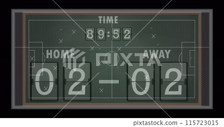 Image of scoreboard with numbers on black background Image of scoreboard with numbers on black background 115723015