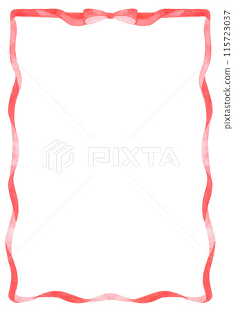 Watercolor ribbon frame 02 115723037