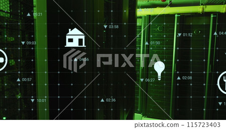 Image of data processing over computer servers 115723403
