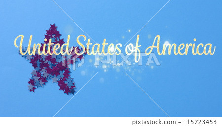 Image of united states of america text over star on blue background Image of united states of america text over star on blue background 115723453