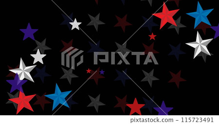 Image of stars of united states of america on black background Image of stars of united states of america on black background 115723491