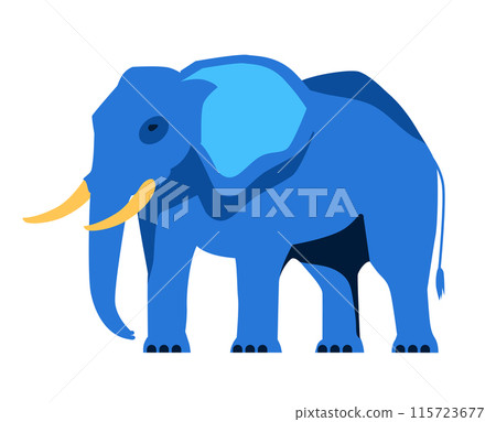 Big elephant - modern flat design style single isolated image Big elephant - modern flat design style single isolated image 115723677