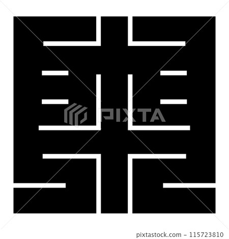 This is a family crest. It is a type of kakuji. It is in the shape of a south character. 115723810