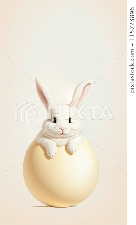 easter bunny rabbit on a pink background 115723896