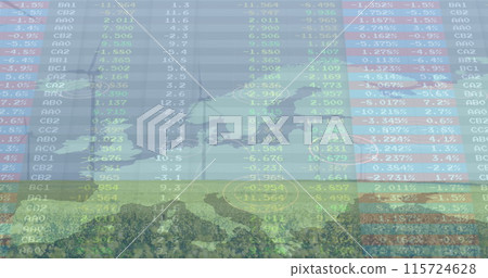 Image of data processing over wind turbines Image of data processing over wind turbines 115724628