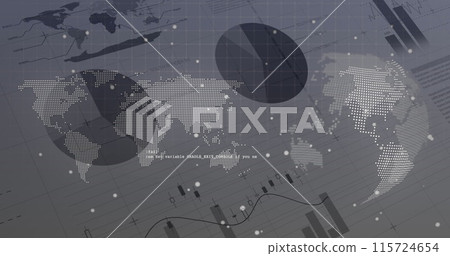 Image of data processing over white background Image of data processing over white background 115724654