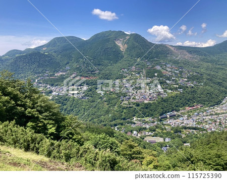 View of the Hakone mountains and town from Mt. Myojogatake (Mt. Hakone Daimonji) View of the Hakone mountains and town from Mt. Myojogatake (Mt. Hakone Daimonji) 115725390