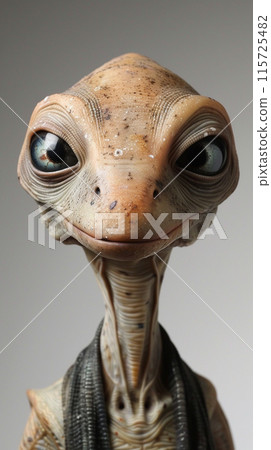 Portrait alien on white background 115725482