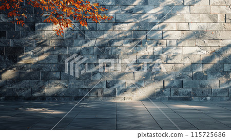 sunlit modern wall background with copyspace for your design. sunlit modern wall background with copyspace for your design. 115725686
