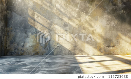 sunlit modern wall background with copyspace for your design. sunlit modern wall background with copyspace for your design. 115725688