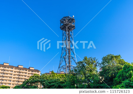 Yokohama cityscape in Japan, overlooking the radio relay station in front of Nakagawa Station (10th) 115726323