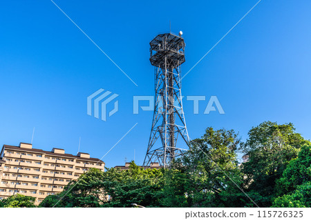 Yokohama cityscape in Japan, overlooking the radio relay station in front of Nakagawa Station (10th) 115726325