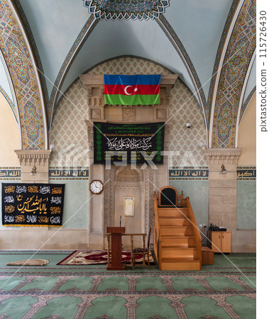 Interior View of Icherisheher Juma Mosque in the Old Town or Icherisheher, Baku, Azerbaijan 115726430