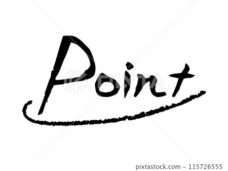 Handwritten characters Point POINT Handwritten characters Point POINT 115726555