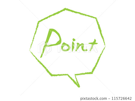 Handwritten text Point POINT Speech bubble 115726642