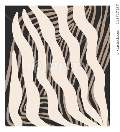 Hand drawn vector abstract graphic line art simple,contemporary collection print with boho aesthetics organic graphic shapes.Fashion feminine concept design for wall decor,print,wallpaper,background. 115727127