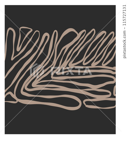 Hand drawn vector abstract graphic line art simple,contemporary collection print with boho aesthetics organic graphic shapes.Fashion feminine concept design for wall decor,print,wallpaper,background. 115727131