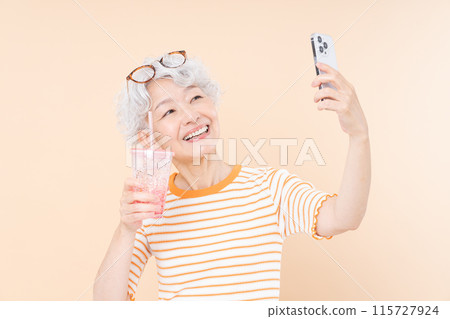 Cheerful grandma Cheerful grandma 115727924