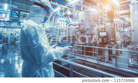 A cleanroom expert places semiconductor components on a board in a Japanese semiconductor lab. A cleanroom expert places semiconductor components on a board in a Japanese semiconductor lab. 115728066