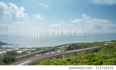 Contrast of the sea and the bridge Contrast of the sea and the bridge 115729216
