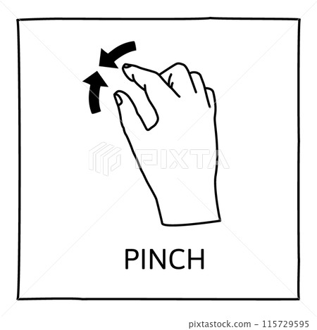 Doodle gesture icon Doodle gesture icon 115729595